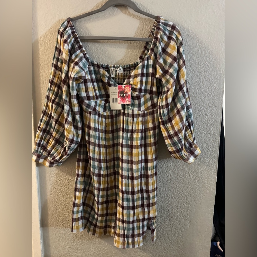 Roxy Multicolor Checkered Dress